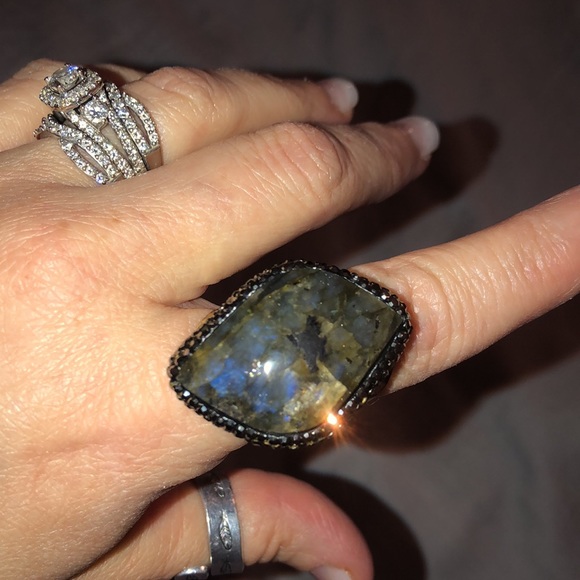 Jewelry - Gold Plated Natural Agate Druzy Adjustable